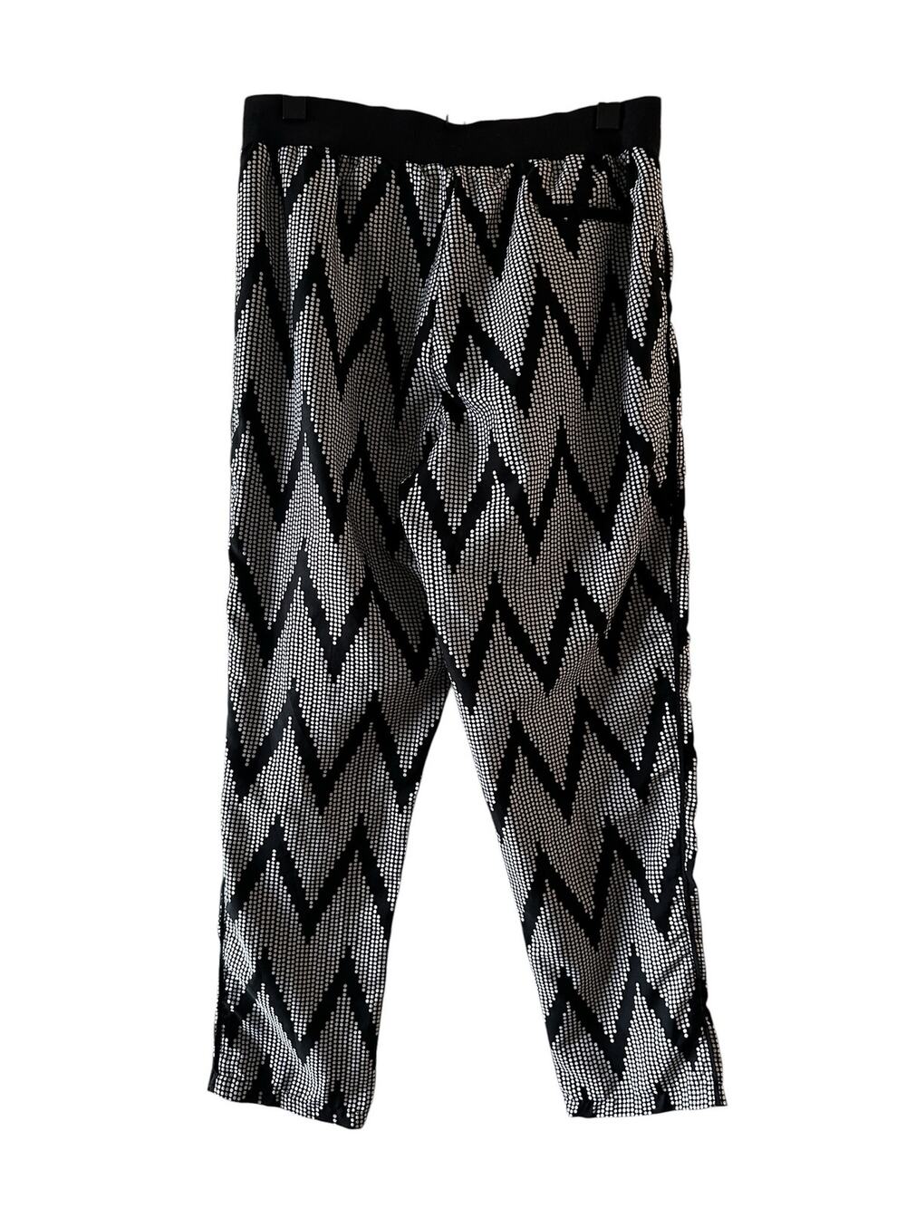 Truth Black White Mixed Print Carrot Pants Women Sz S